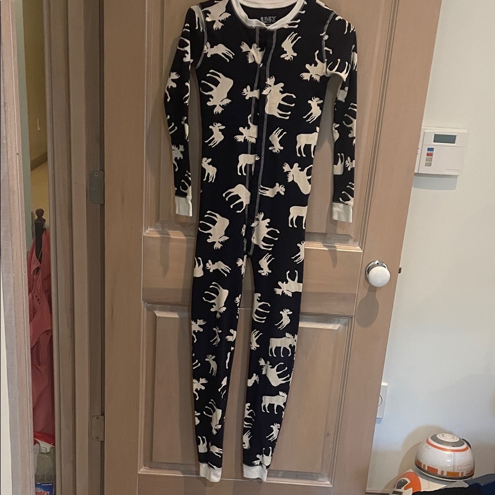 Lazy One Navy and White Kids Pajama Set